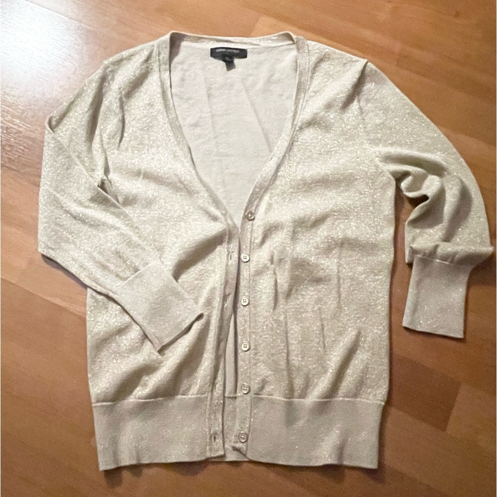 Banana Republic Gold Shimmer Cardigan